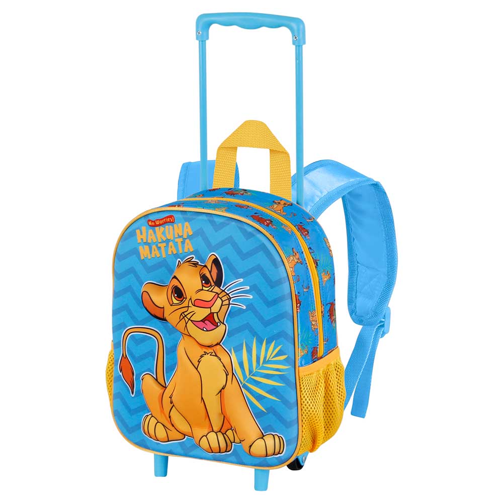 Roi Lion Multicolore Sac à dos 3D à Roulettes Petit Roi Lion Hakuna