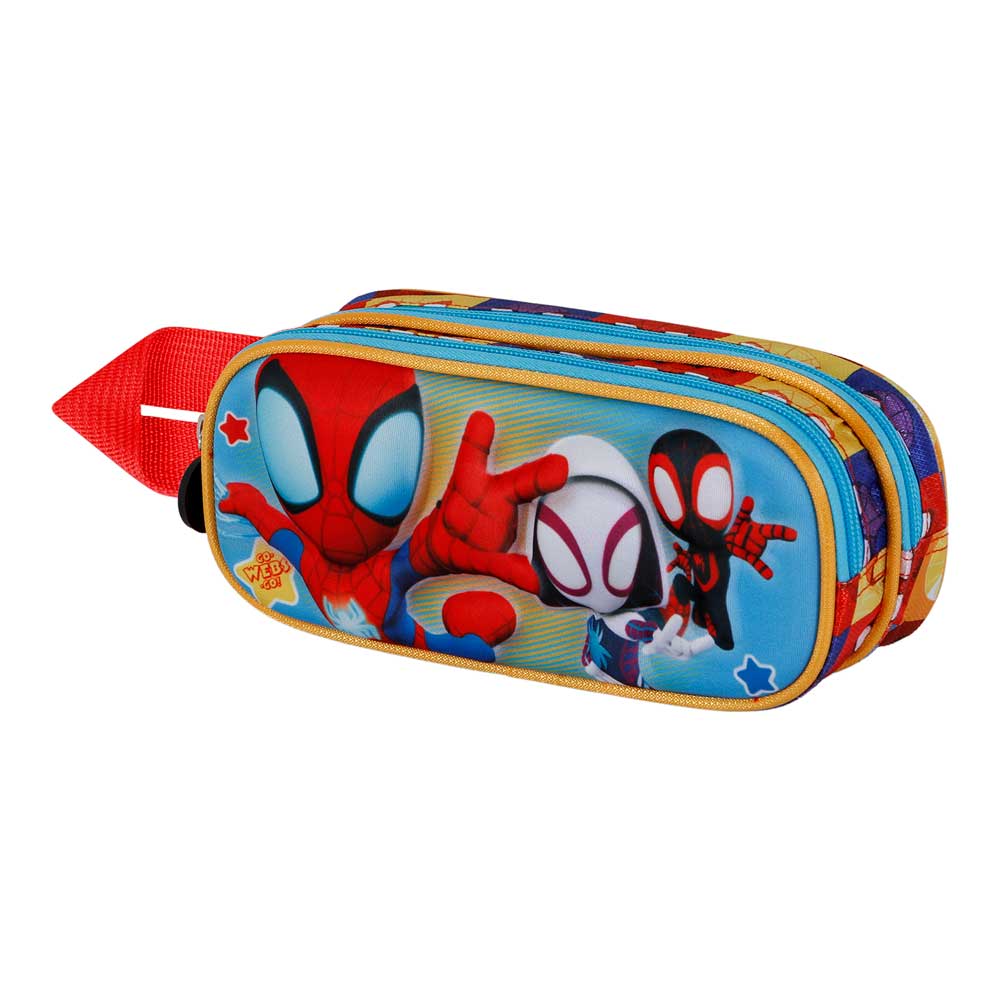 Spiderman Bleu Trousse Double 3D