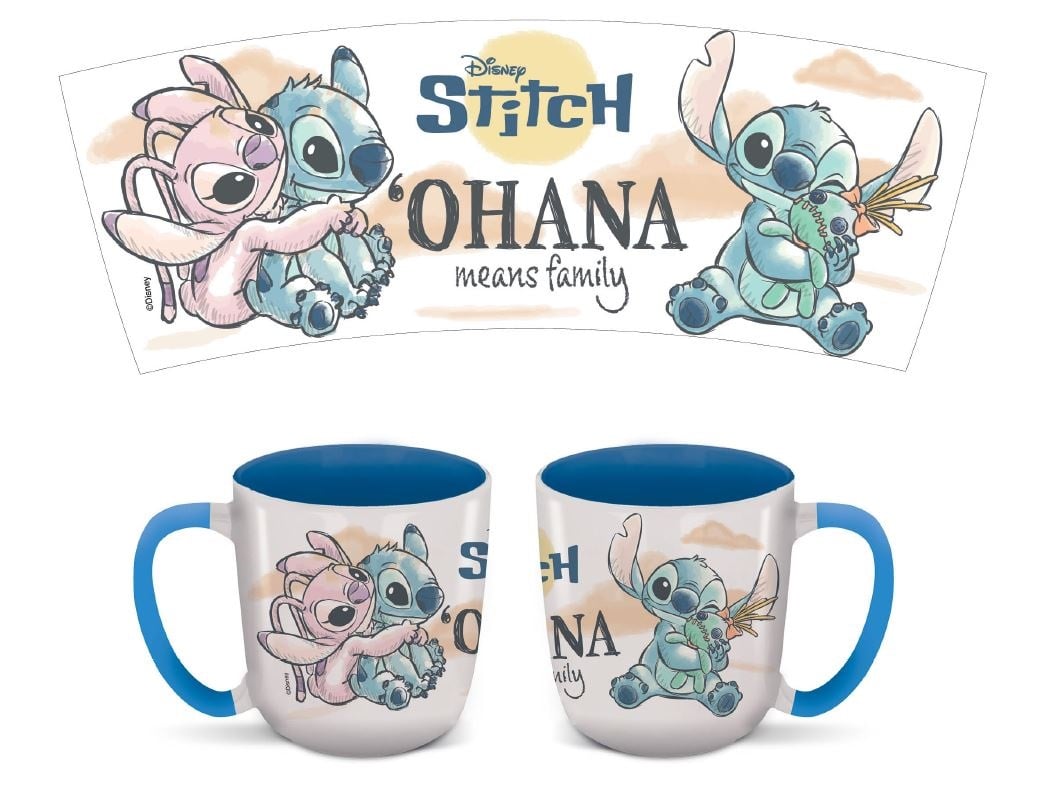 STITCH & ANGEL - Ohana - Mug Elite Intérieur Coloré